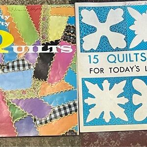 Set of 4 Vintage Colorful Quilting Book Set, Great condition